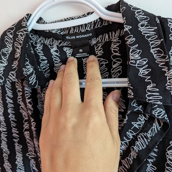 Club Monaco black and white mini dress - Picture 3 of 4